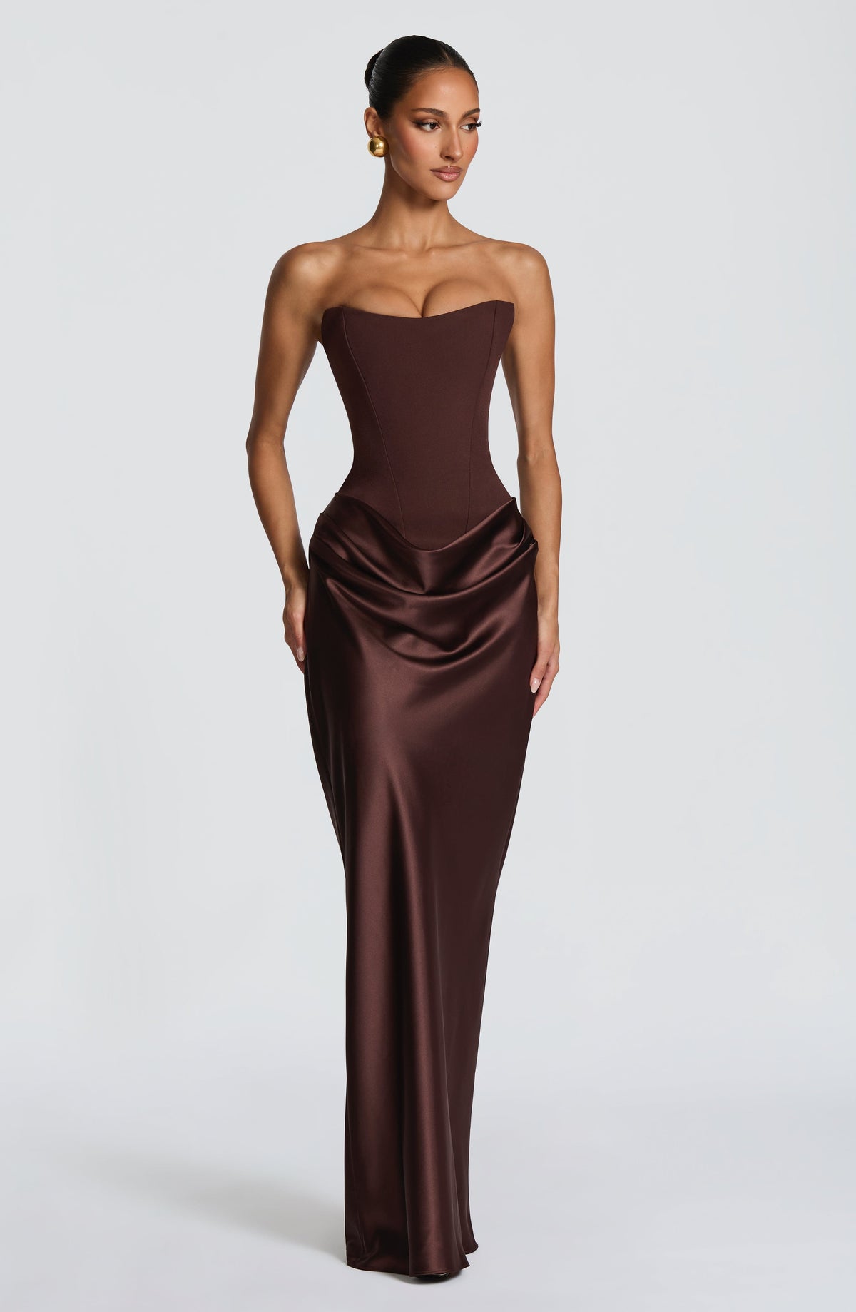 Robe longue Maggie — Prune — vue 5
