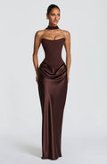 Robe longue Maggie — Prune