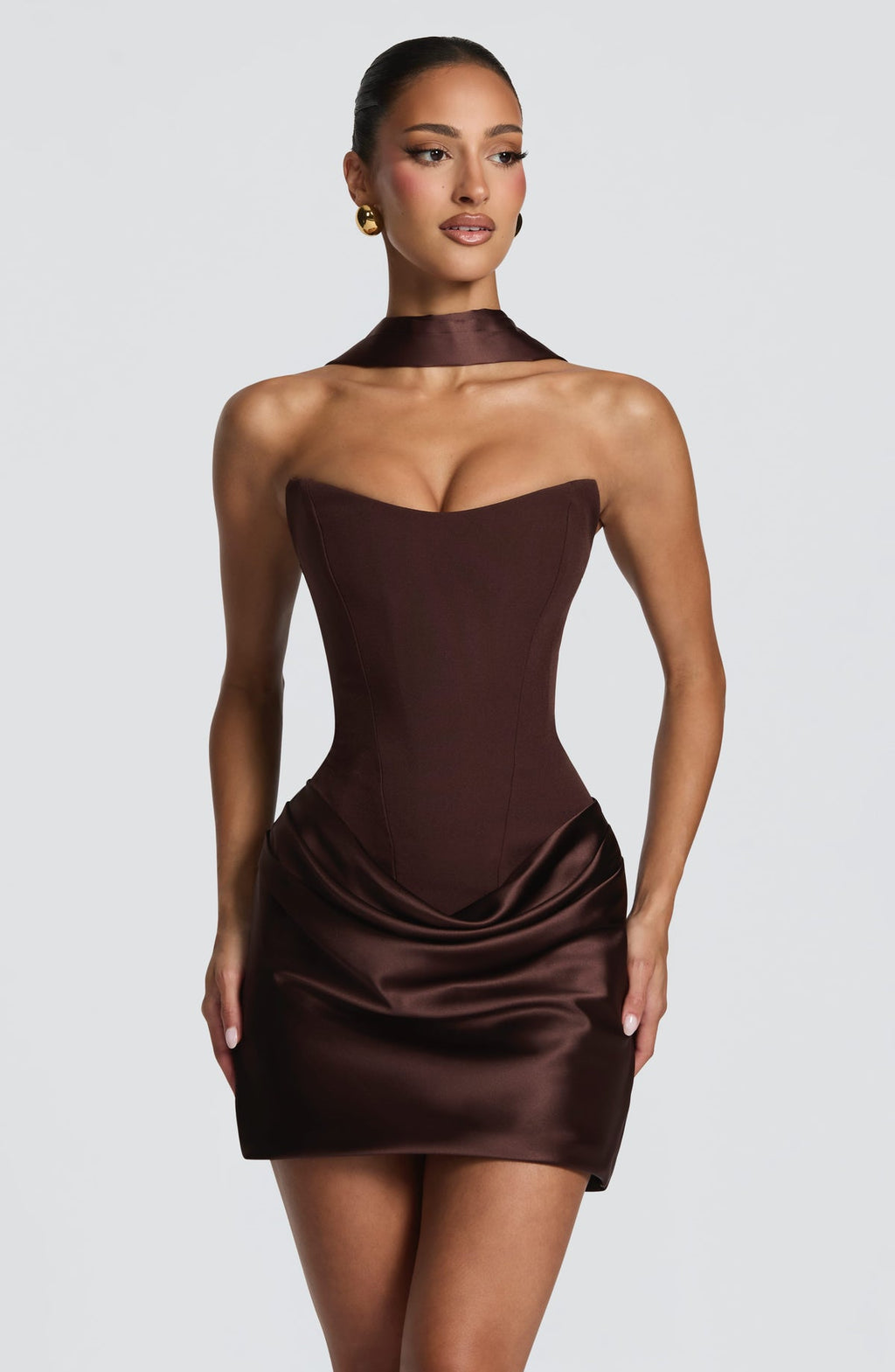 Robe courte Maggie — Prune