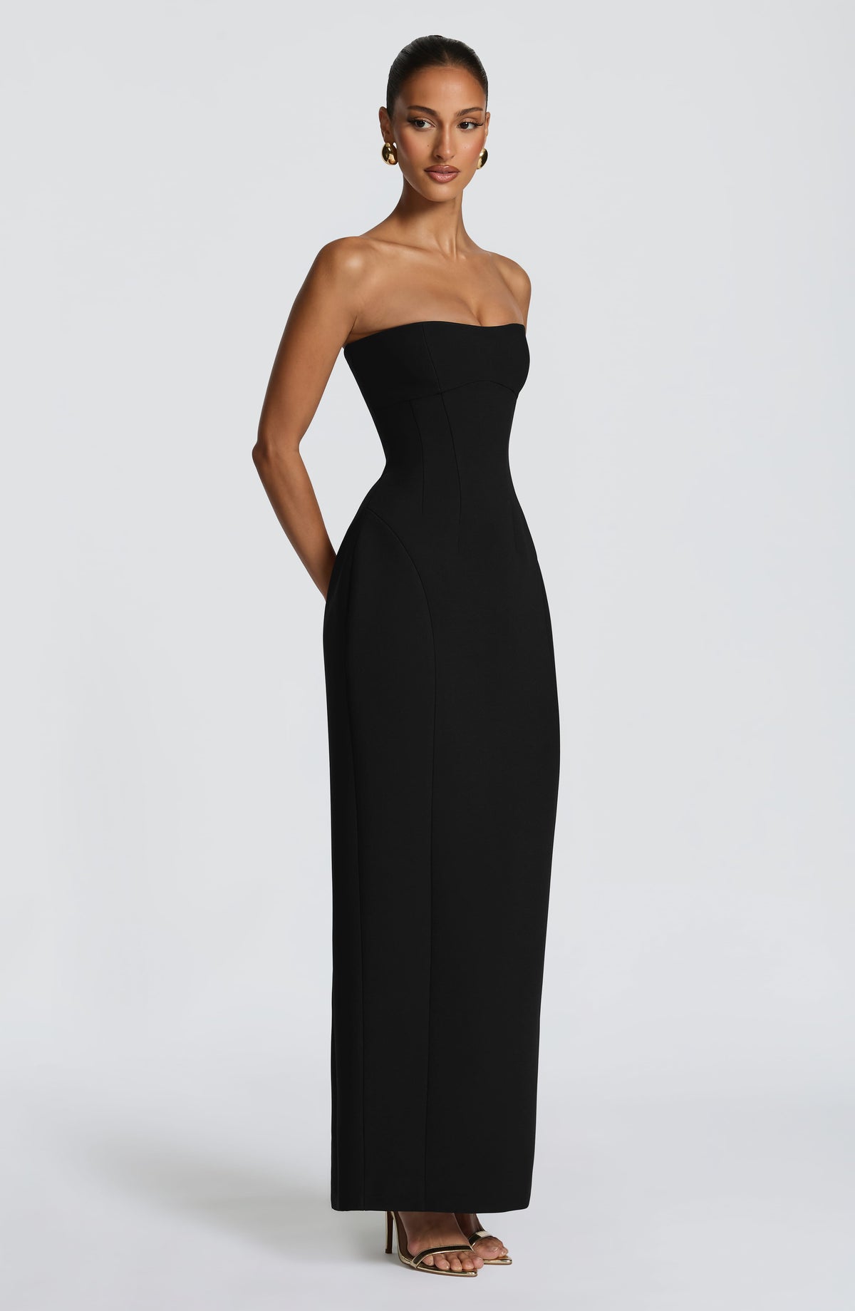 Robe longue Manon — Noir — vue 3