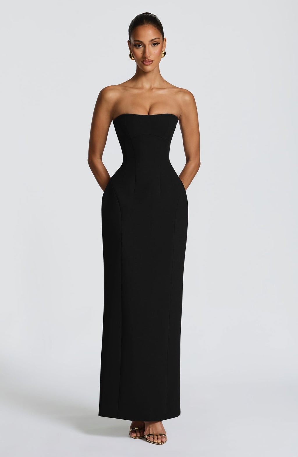 Robe longue Manon — Noir