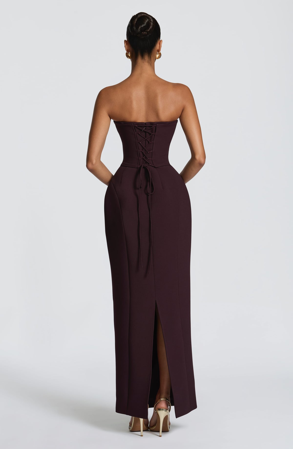 Robe longue Manon — Plum — vue 2