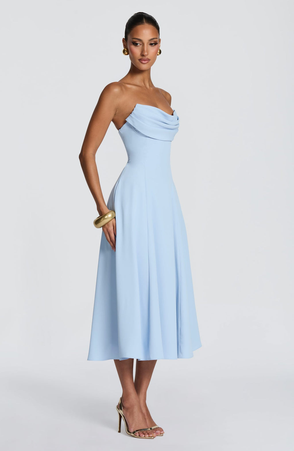 Marlowe midi dress — Ice blue — view 3