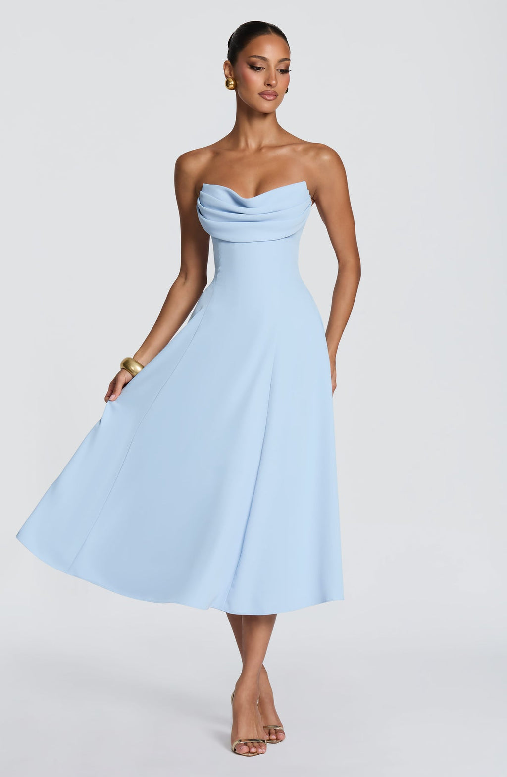 Marlowe midi dress — Ice blue