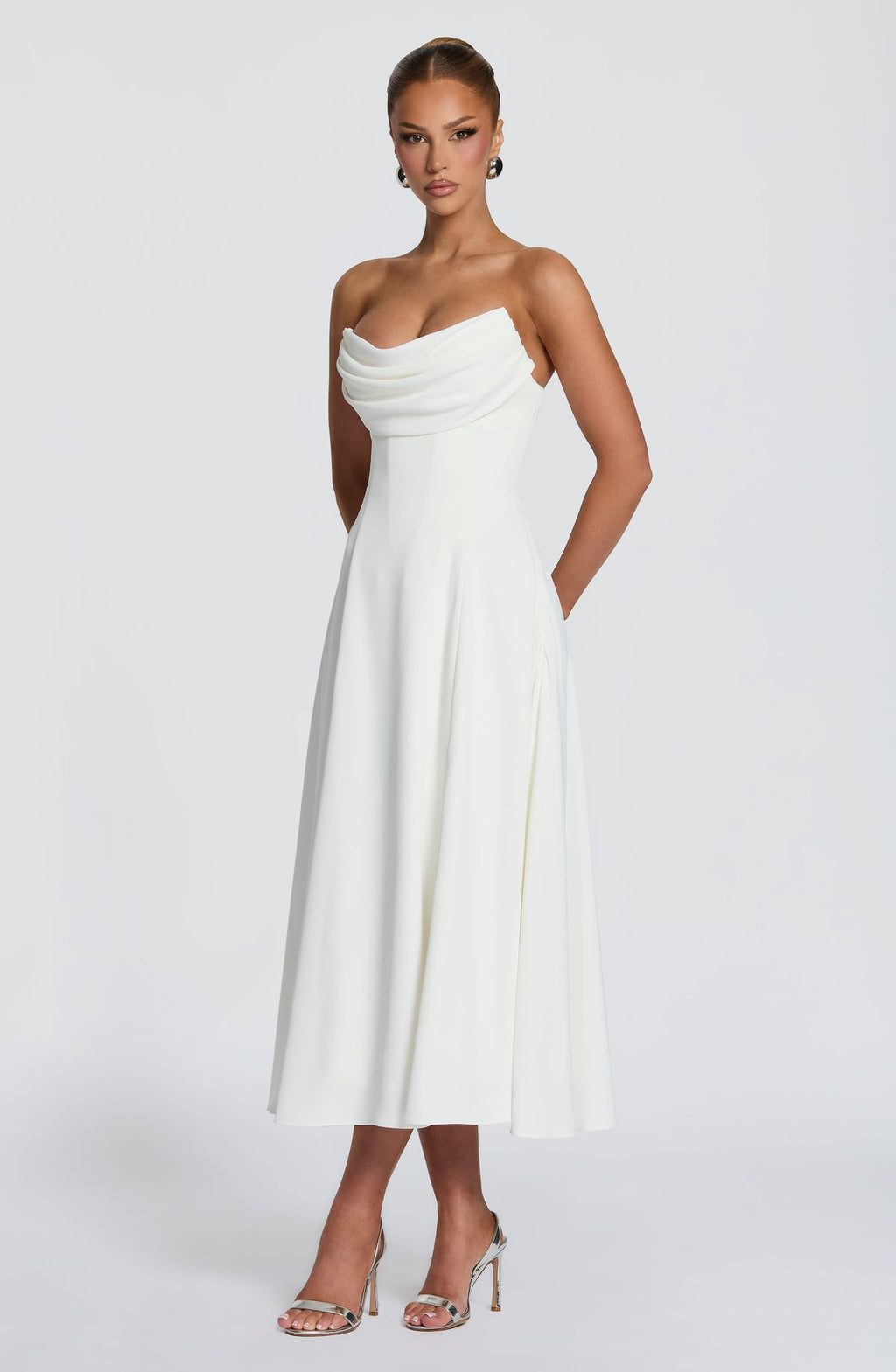 Robe midi Marlowe — Ivoire — vue 3
