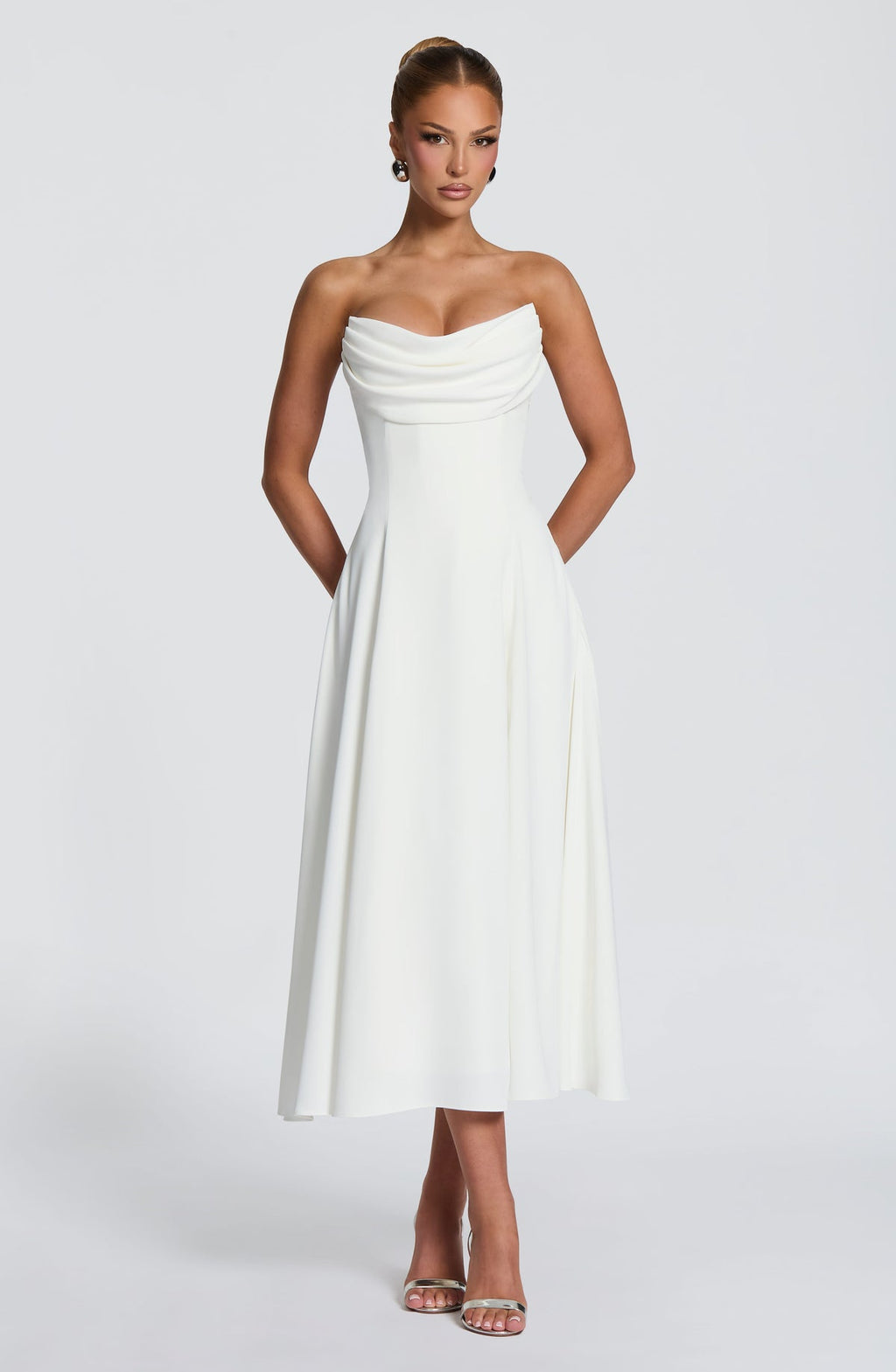 Robe midi Marlowe — Ivoire — vue 5