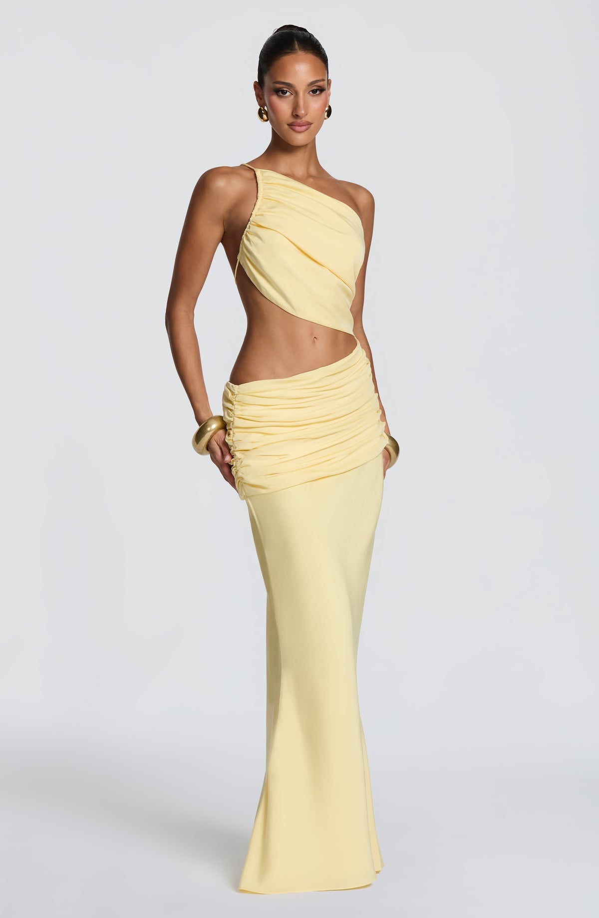 Robe longue Meadow — Citron — vue 3