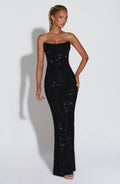 Robe longue Mirabella — Noir