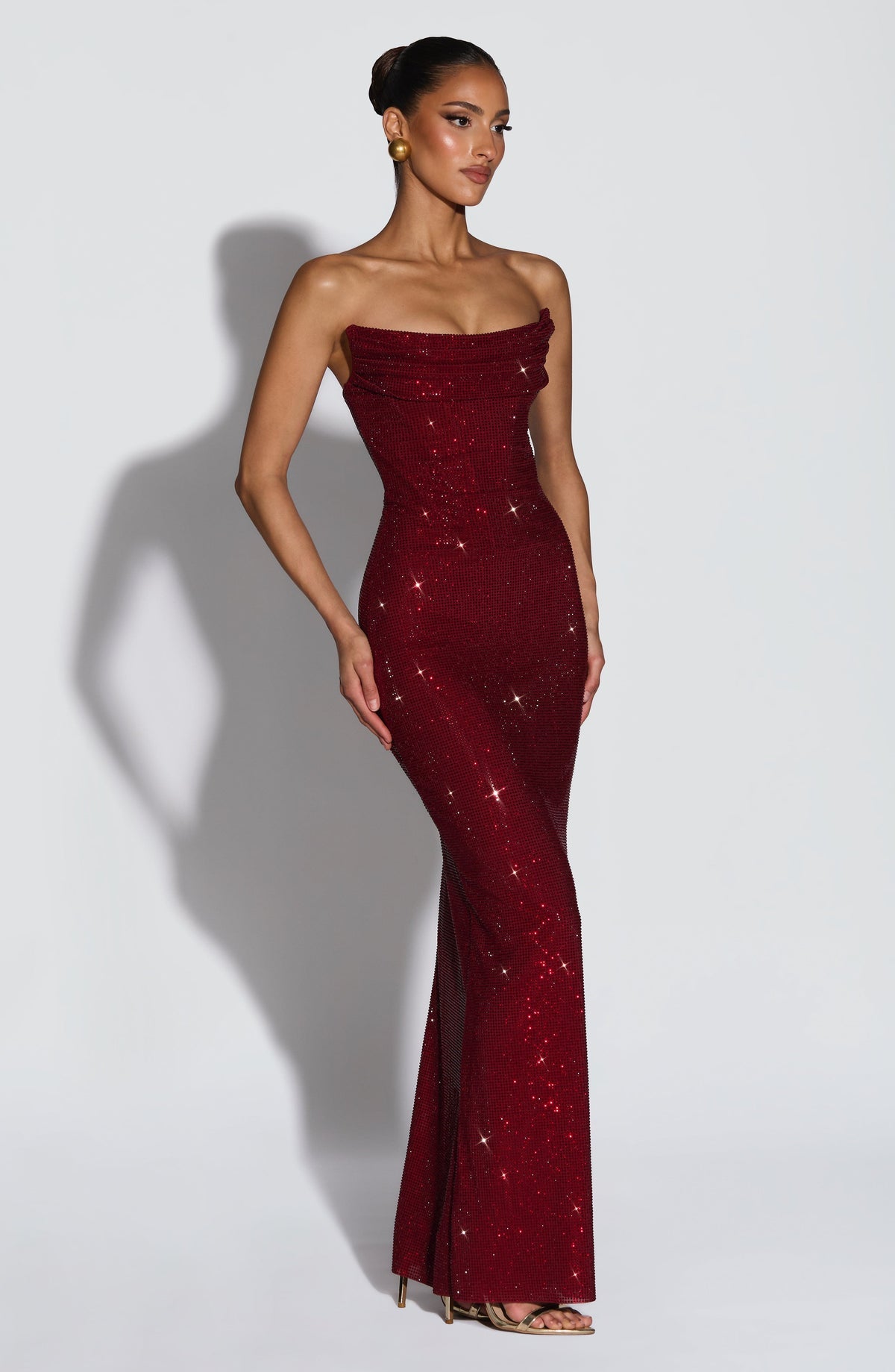 Robe longue Mirabella — Bordeaux — vue 4