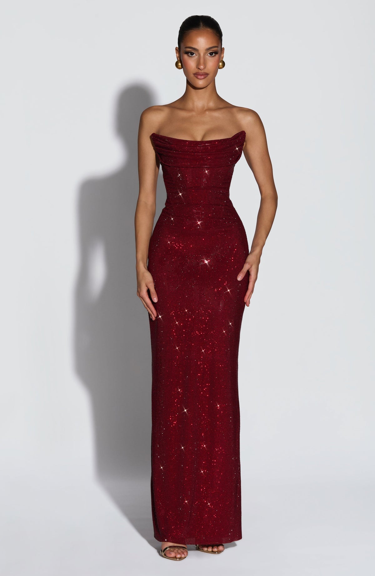 Robe longue Mirabella — Bordeaux
