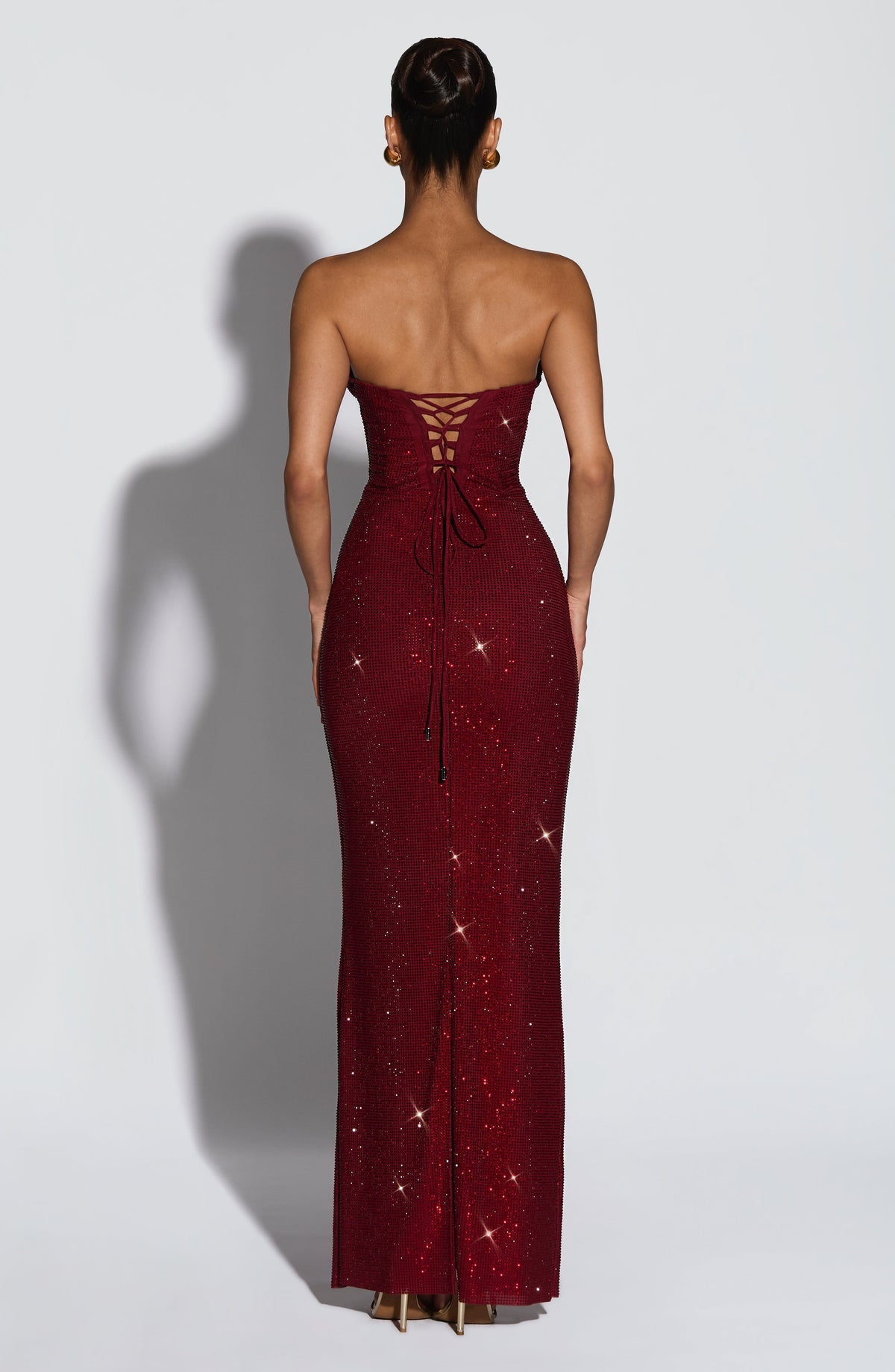 Robe longue Mirabella — Bordeaux — vue 2
