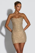 Robe courte Mirabella — Doré