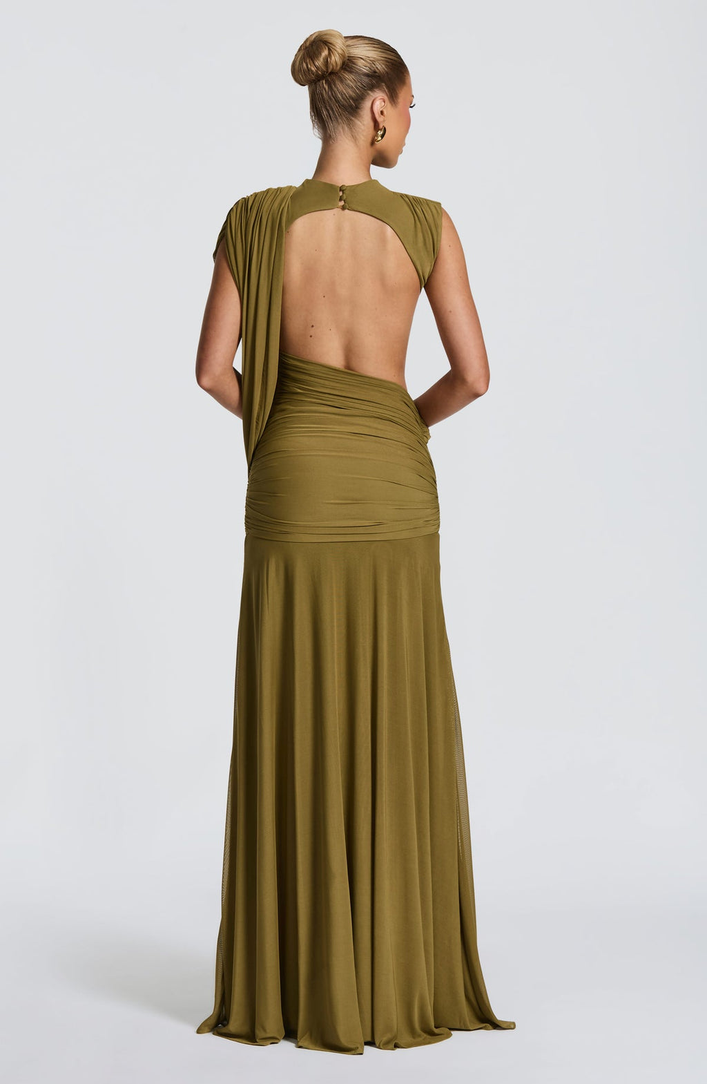 Robe longue Mireya — Deep Olive — vue 2