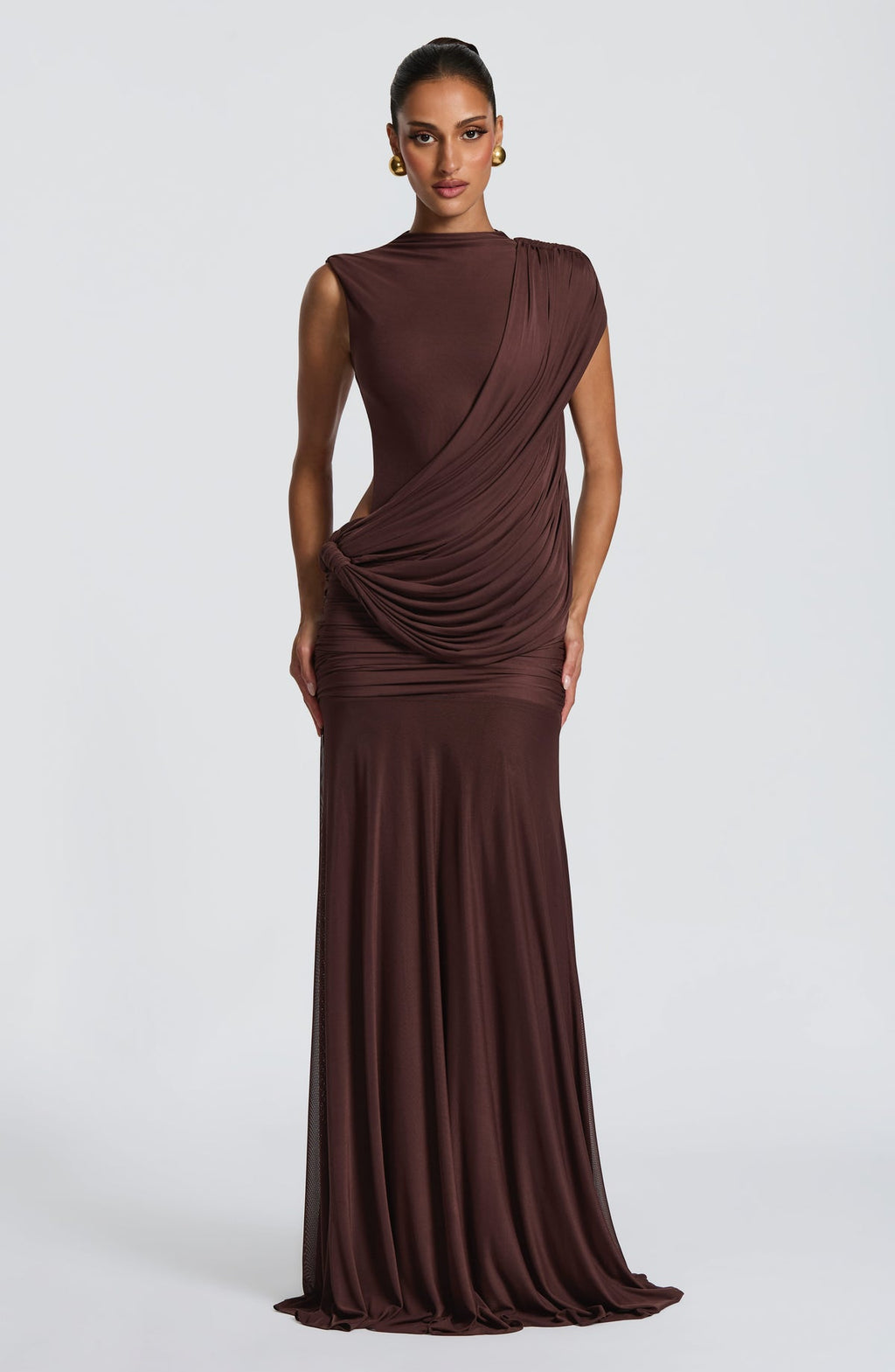 Robe longue Mireya — Prune