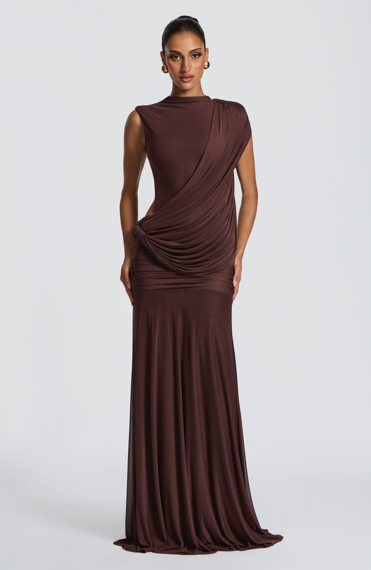 Robe longue Mireya — Prune