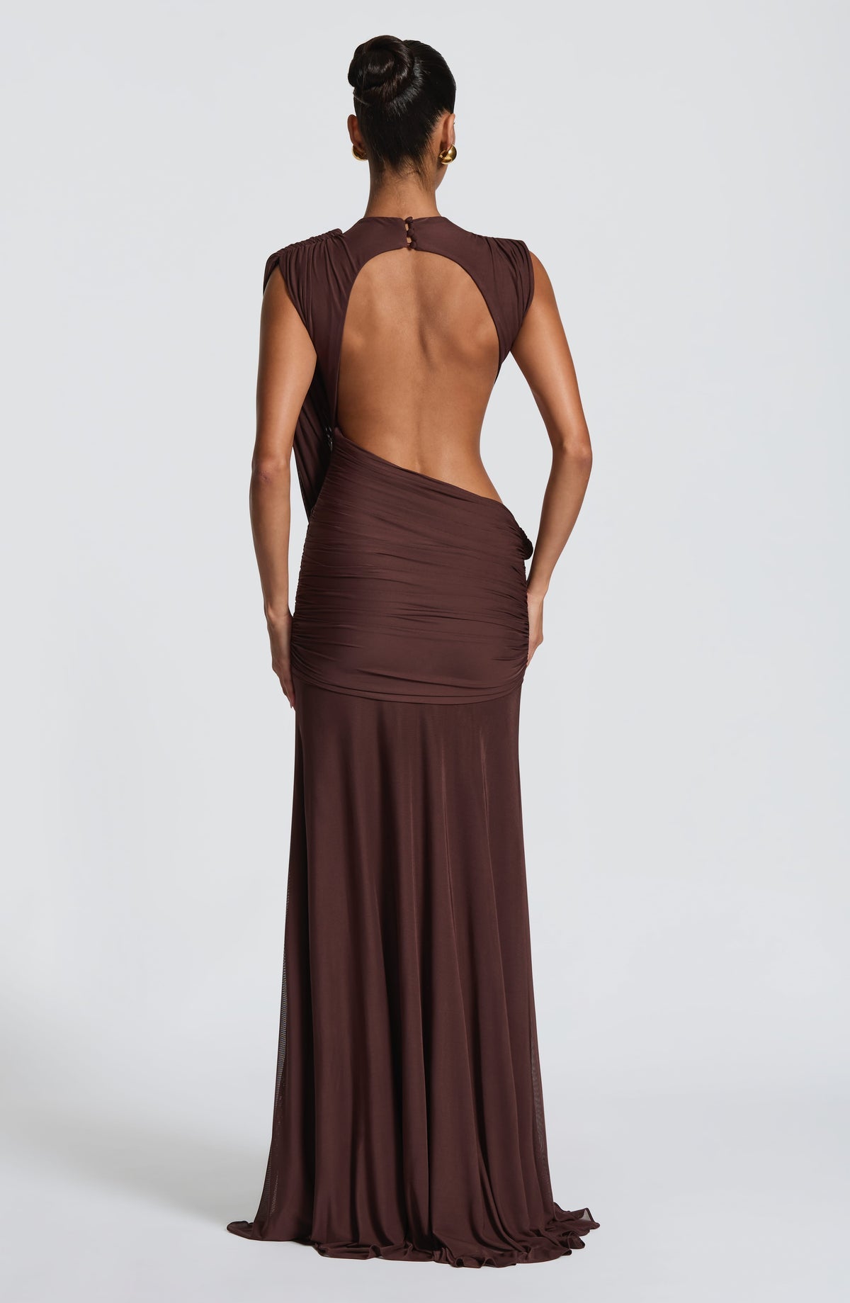 Robe longue Mireya — Prune — vue 2