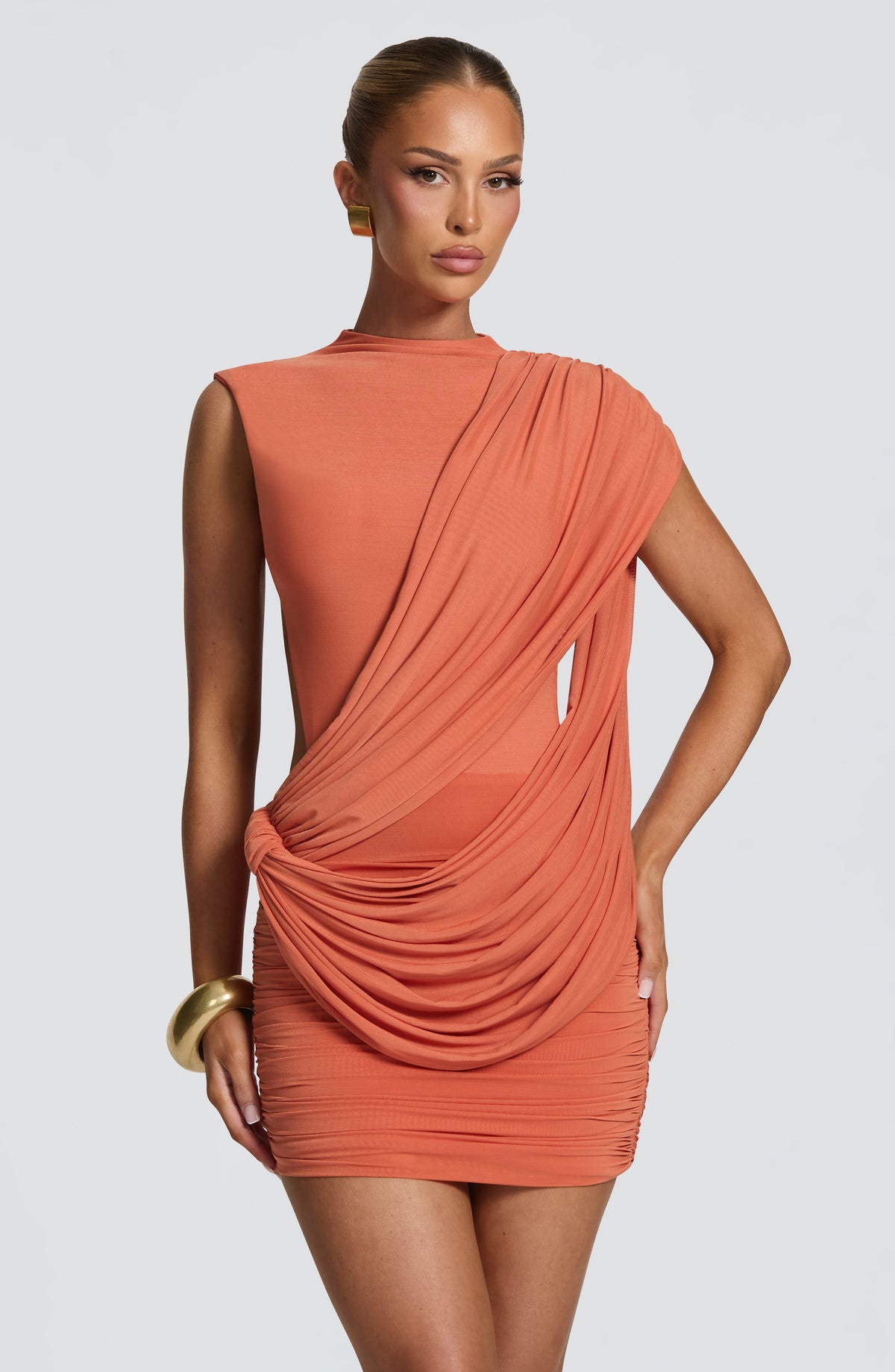 Robe courte Mireya — Burnt Orange