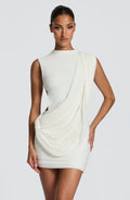 Robe courte Mireya — Ivoire