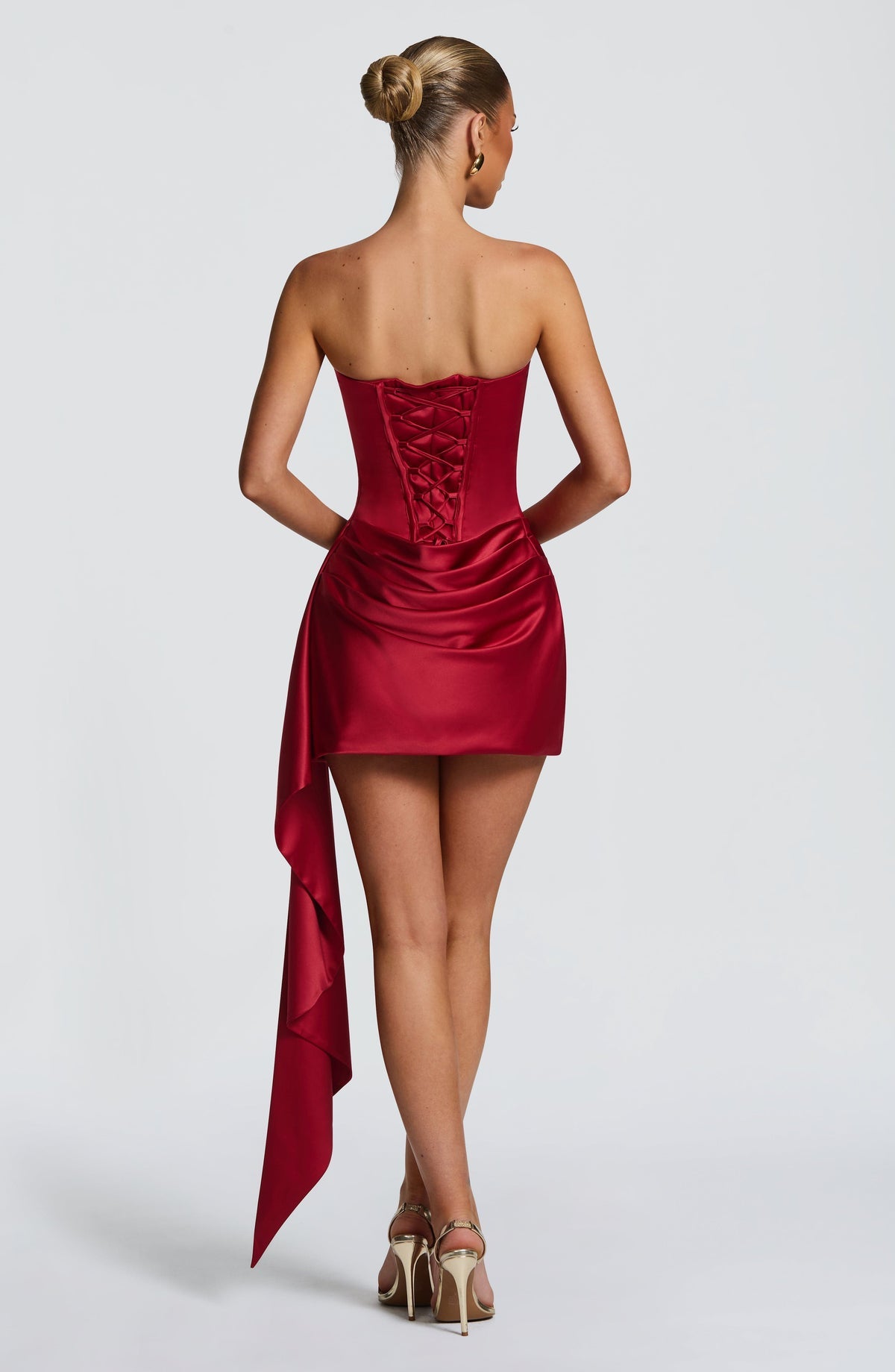 Robe courte Mona — Rouge profond — vue 2