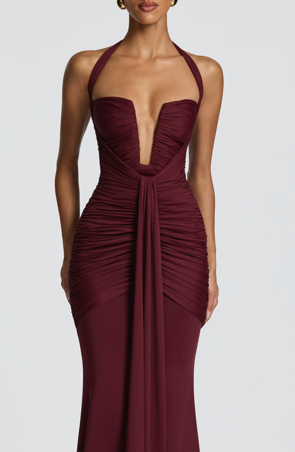 Robe longue Morrigan — Rouge cerise — vue 5