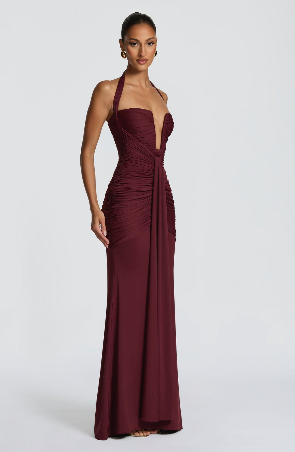 Robe longue Morrigan — Rouge cerise — vue 4