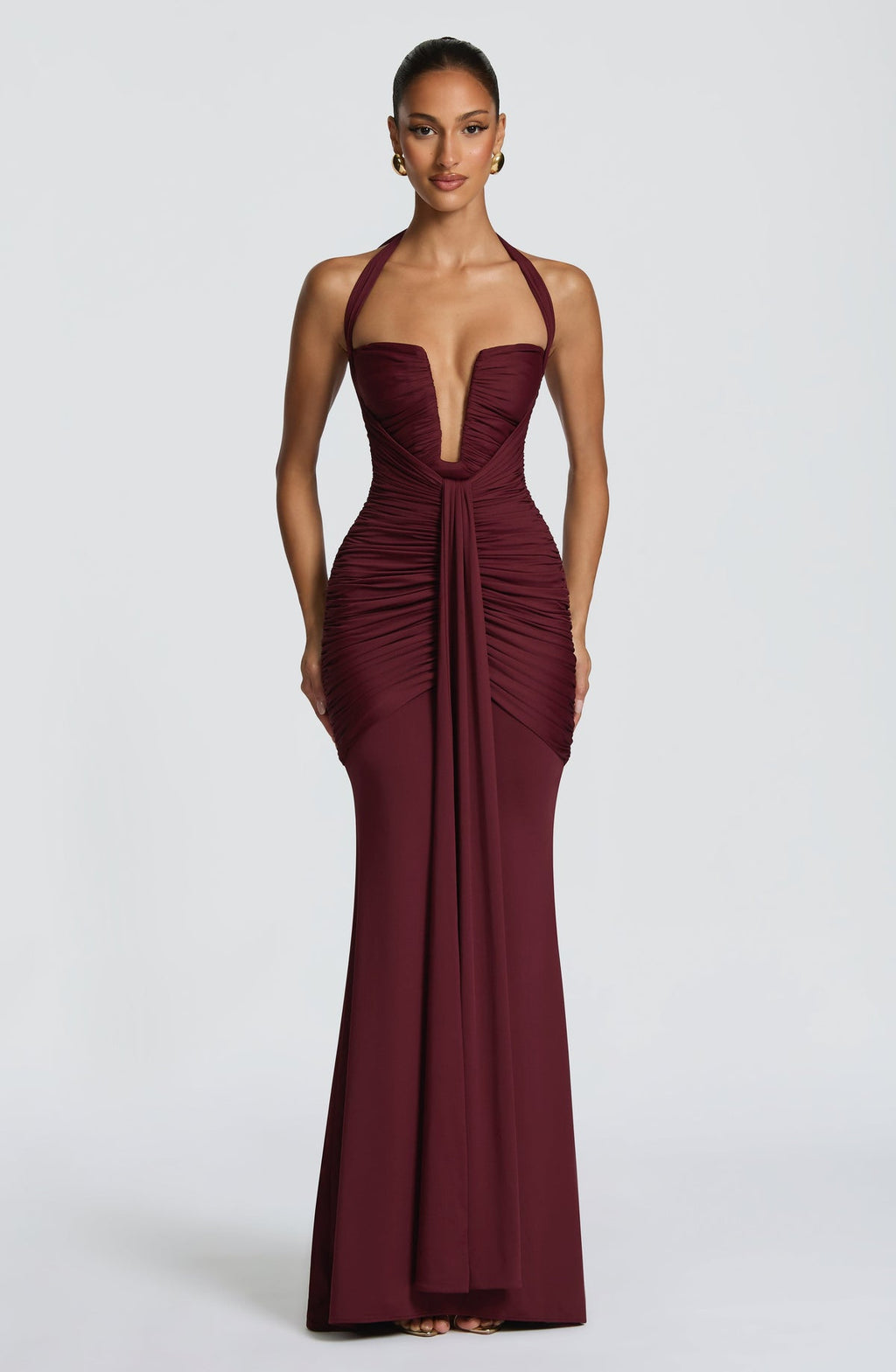 Robe longue Morrigan — Rouge cerise