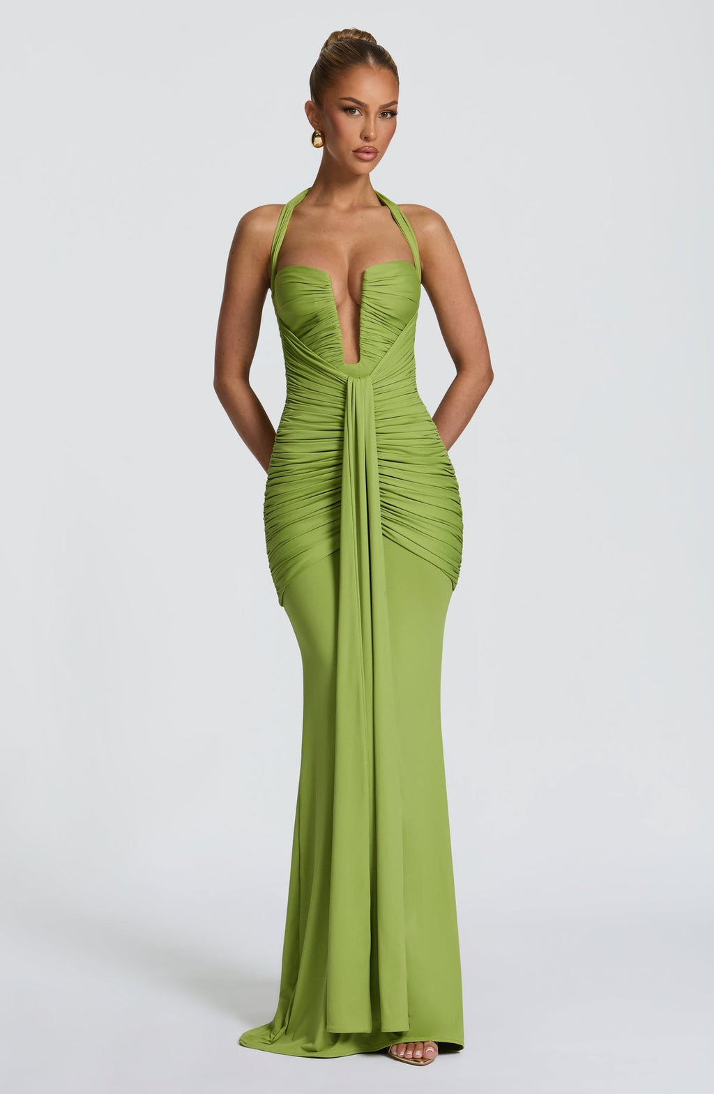 Robe longue Morrigan — Olive