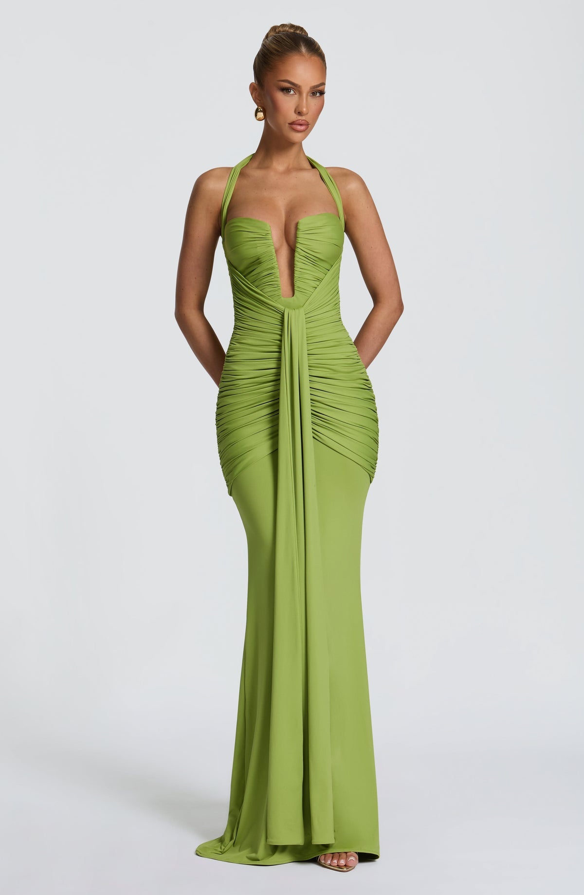 Robe longue Morrigan — Olive