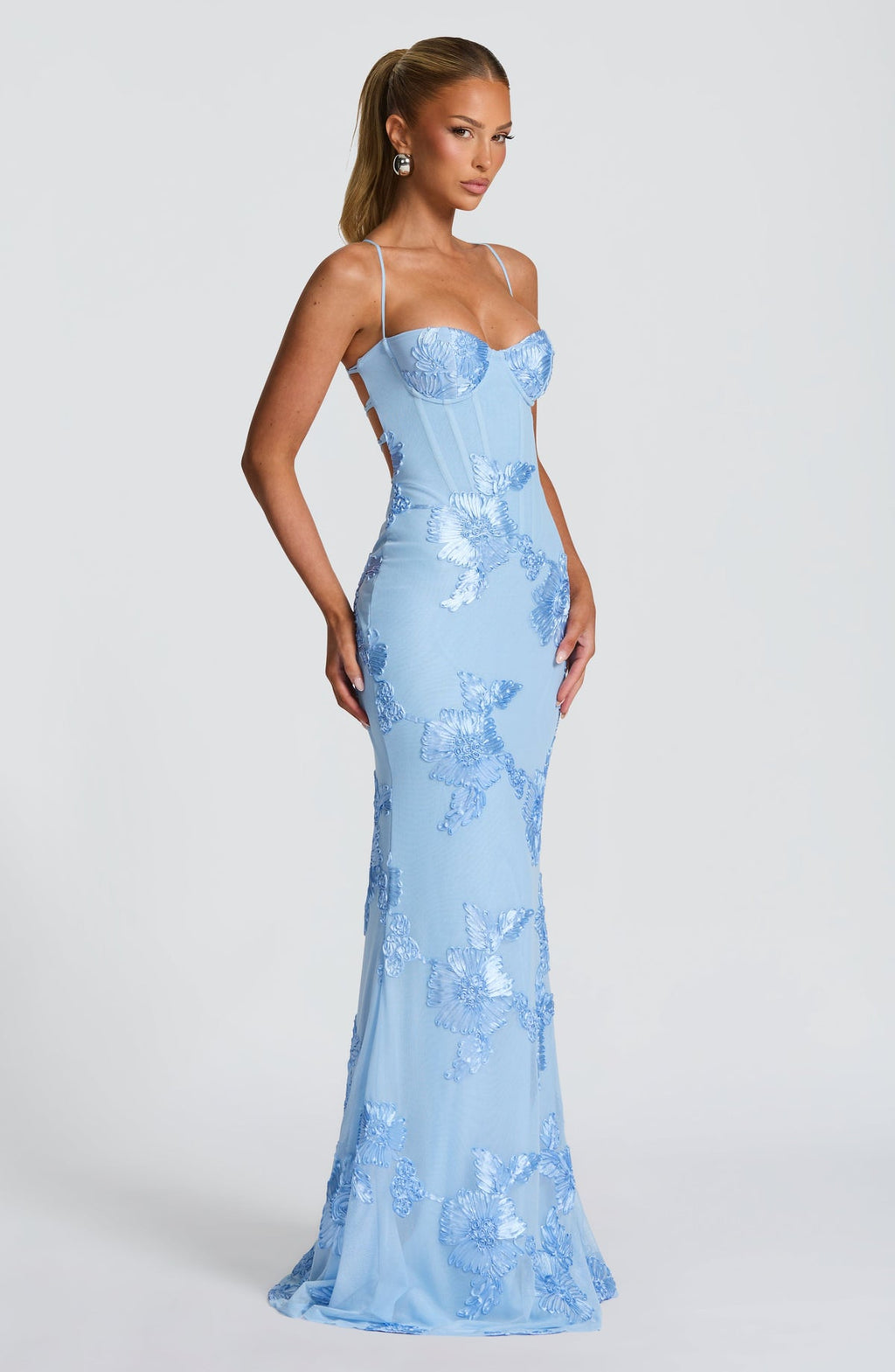 Nefertiti maxi dress — Ice blue — view 4