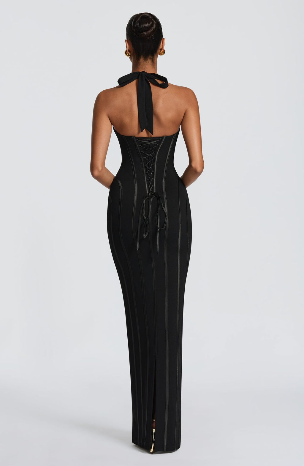 Robe longue Nigella — Noir — vue 2