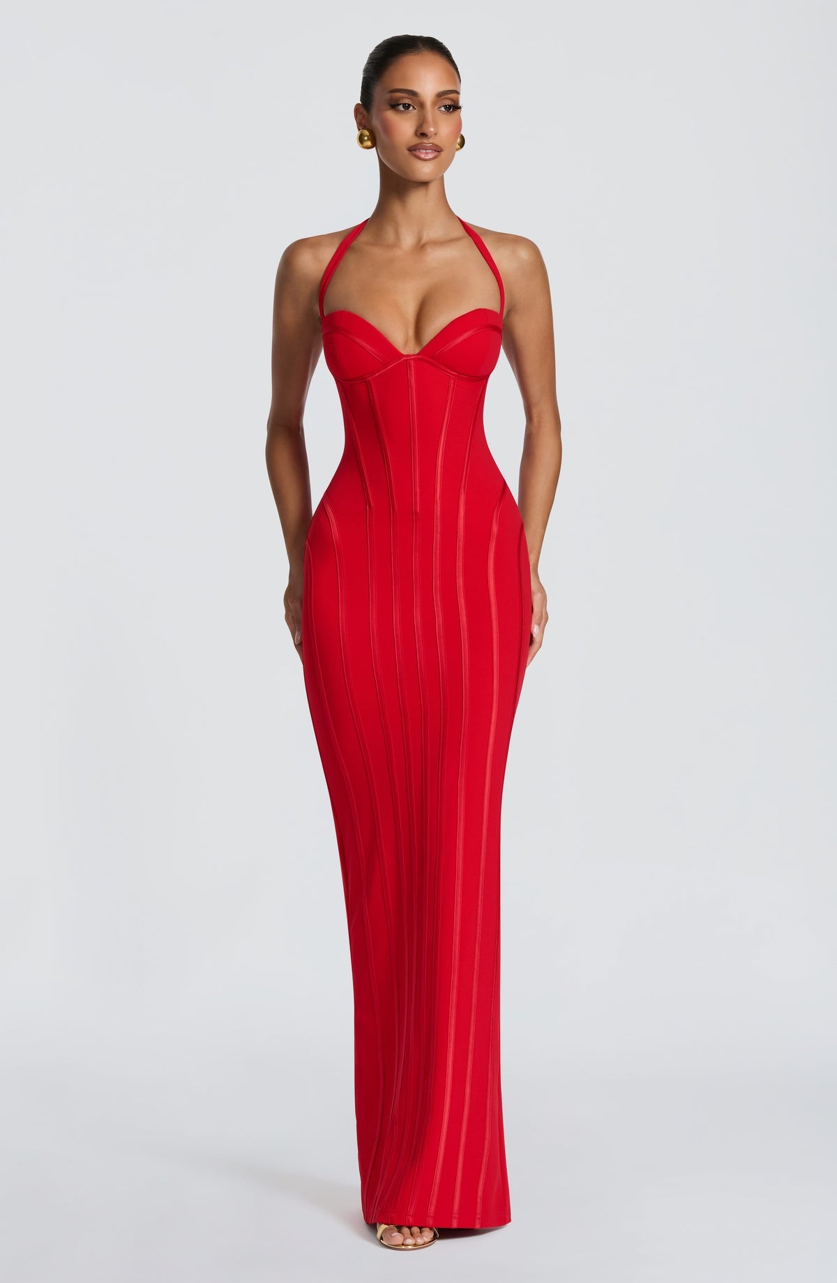 Robe longue Nigella — Rouge — vue 3