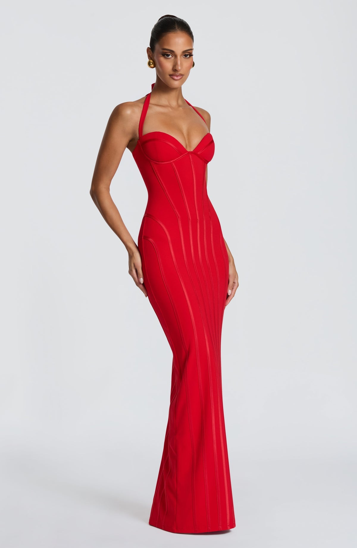 Robe longue Nigella — Rouge — vue 5