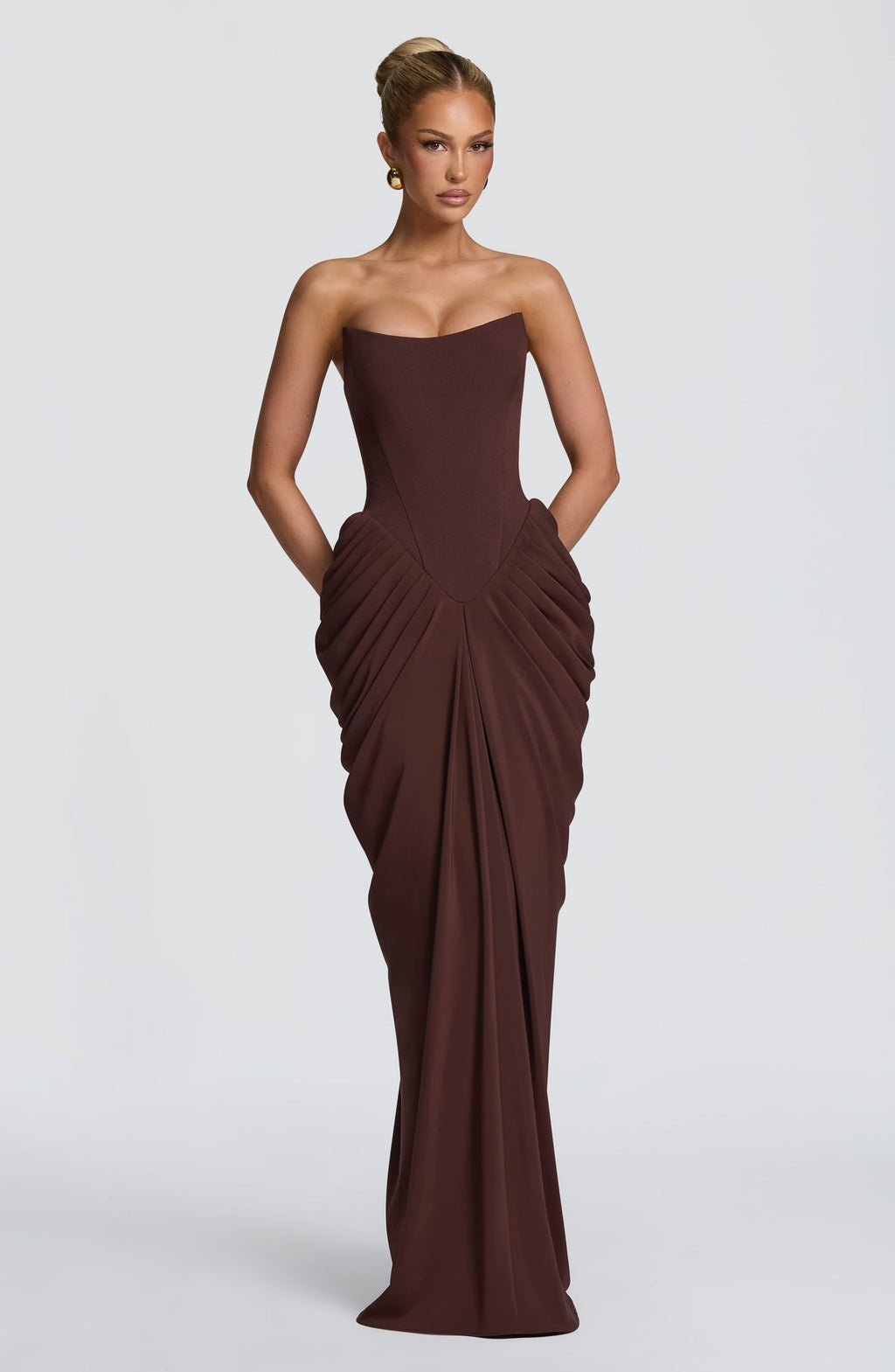 Robe longue Noura — Prune — vue 4