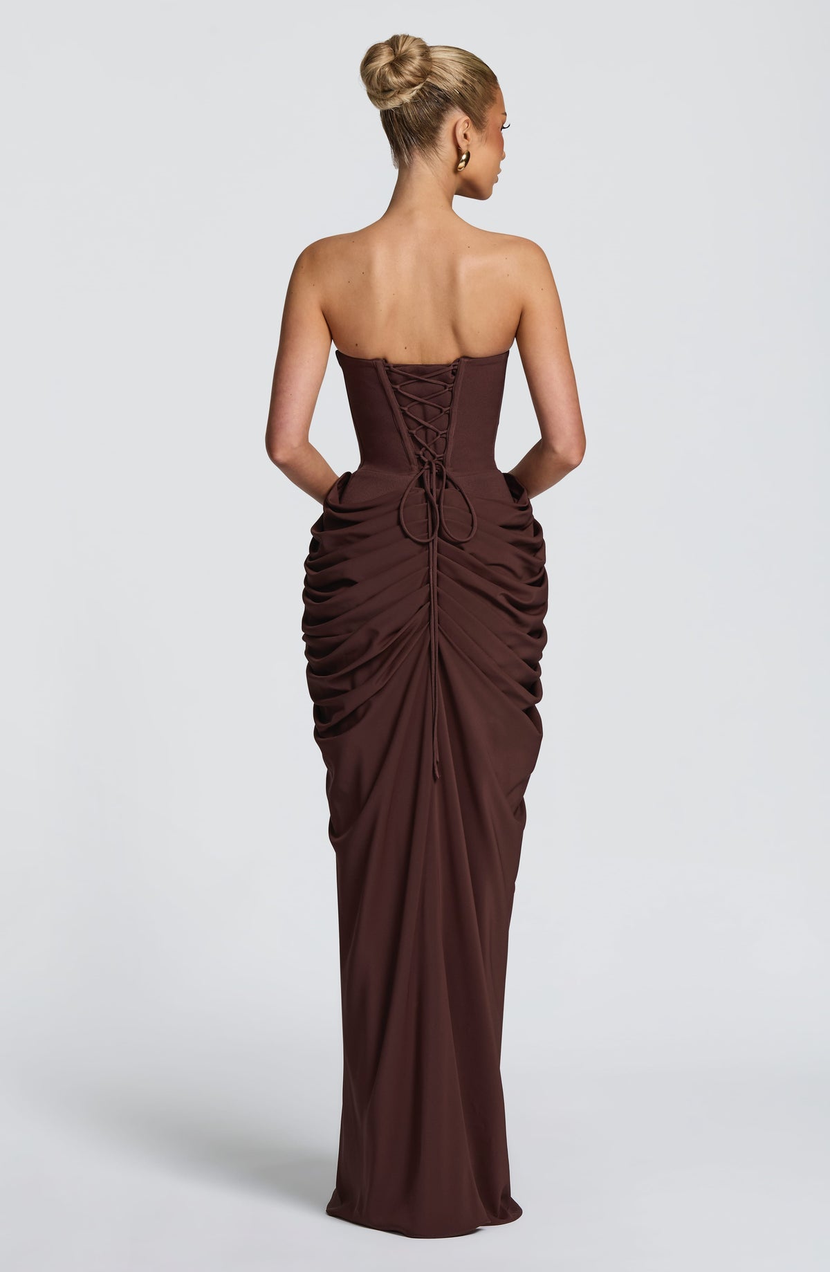Robe longue Noura — Prune — vue 2