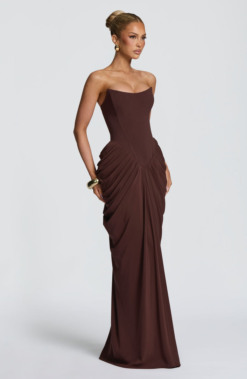 Robe longue Noura — Prune — vue 3