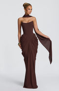 Robe longue Noura — Prune