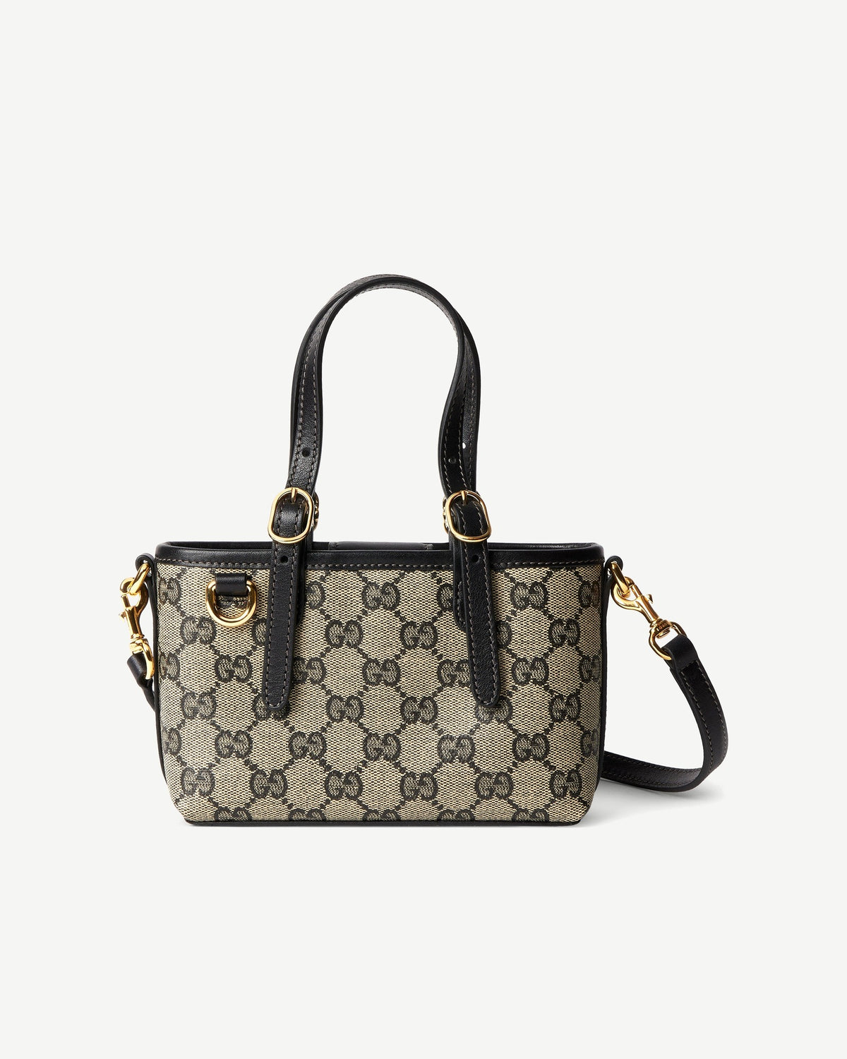 Gucci GG Emblem Mini Bag – Beige & Black