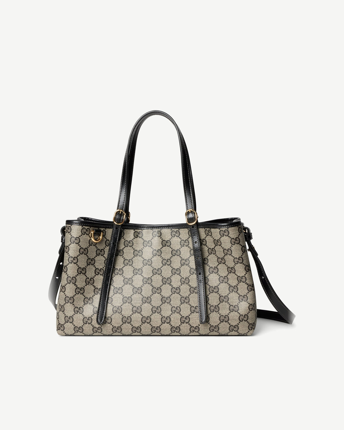 Gucci GG Emblem Medium Tote Bag – Beige & Black