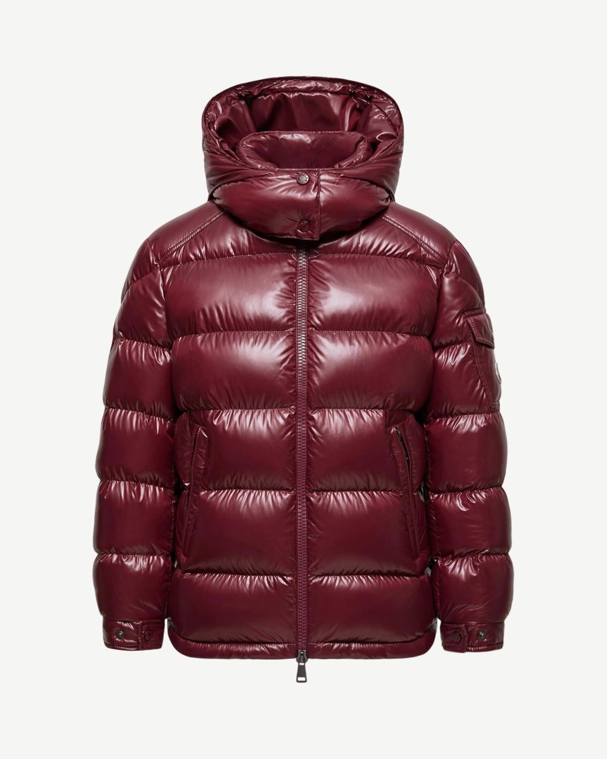 Moncler Maire Hooded Short Down Jacket – Burgundy