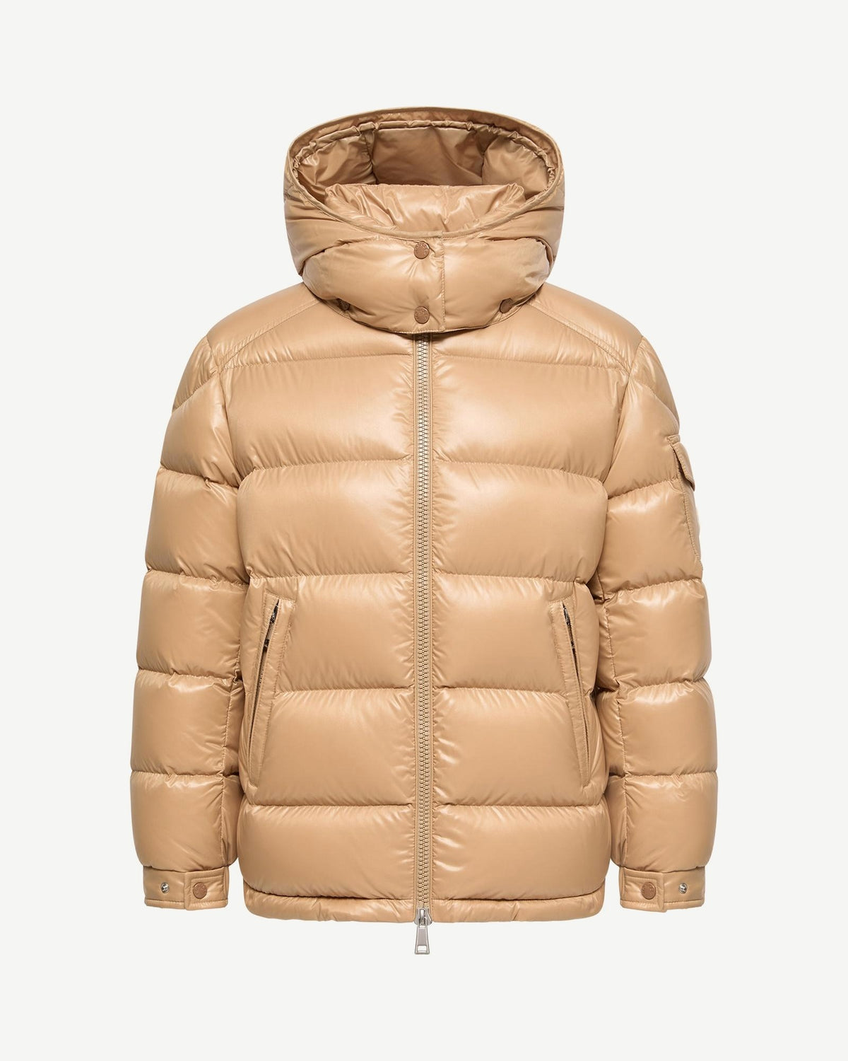 Moncler Maire Hooded Short Down Jacket – Camel Beige