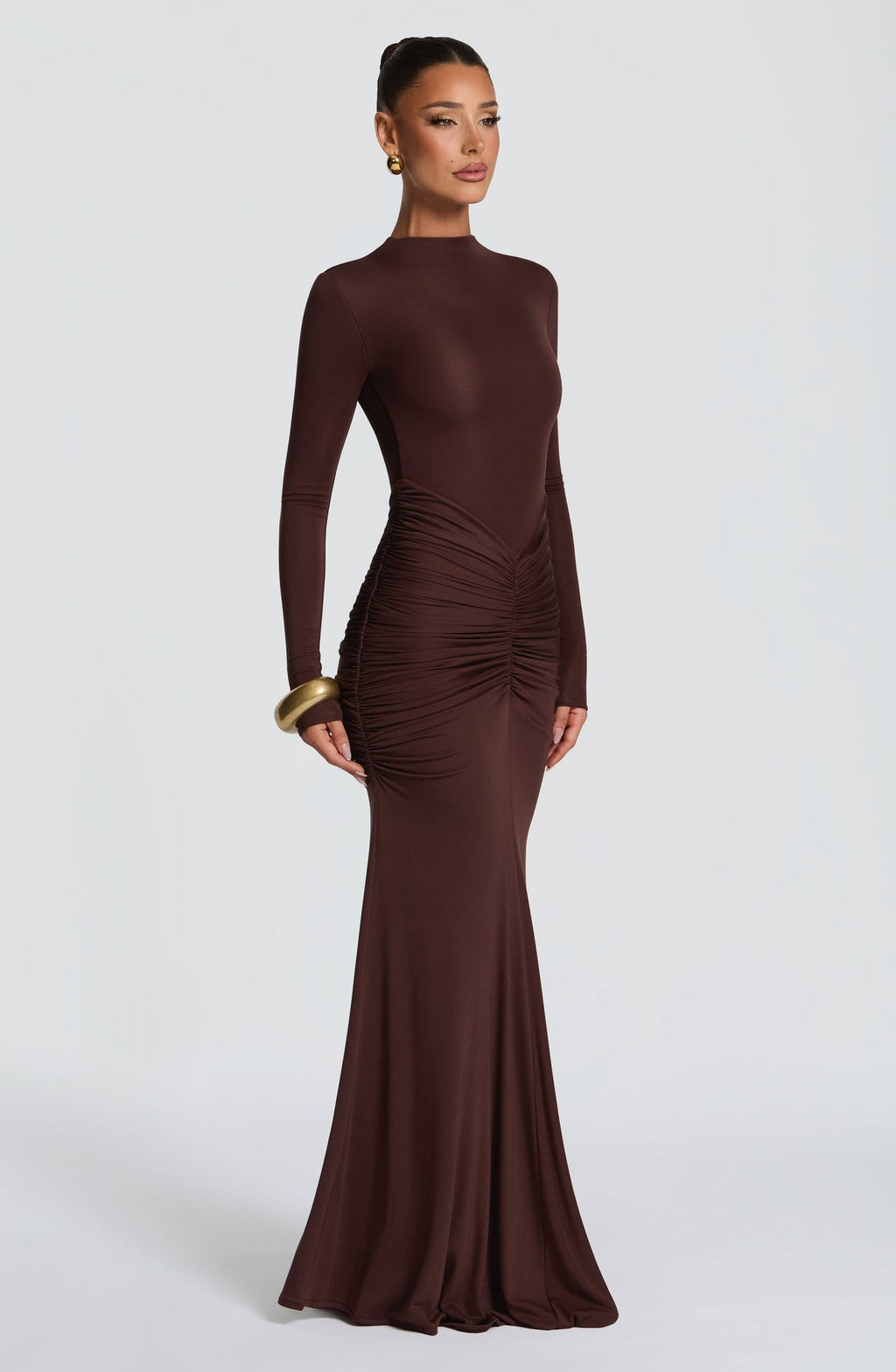 Robe longue Oriane — Prune — vue 2