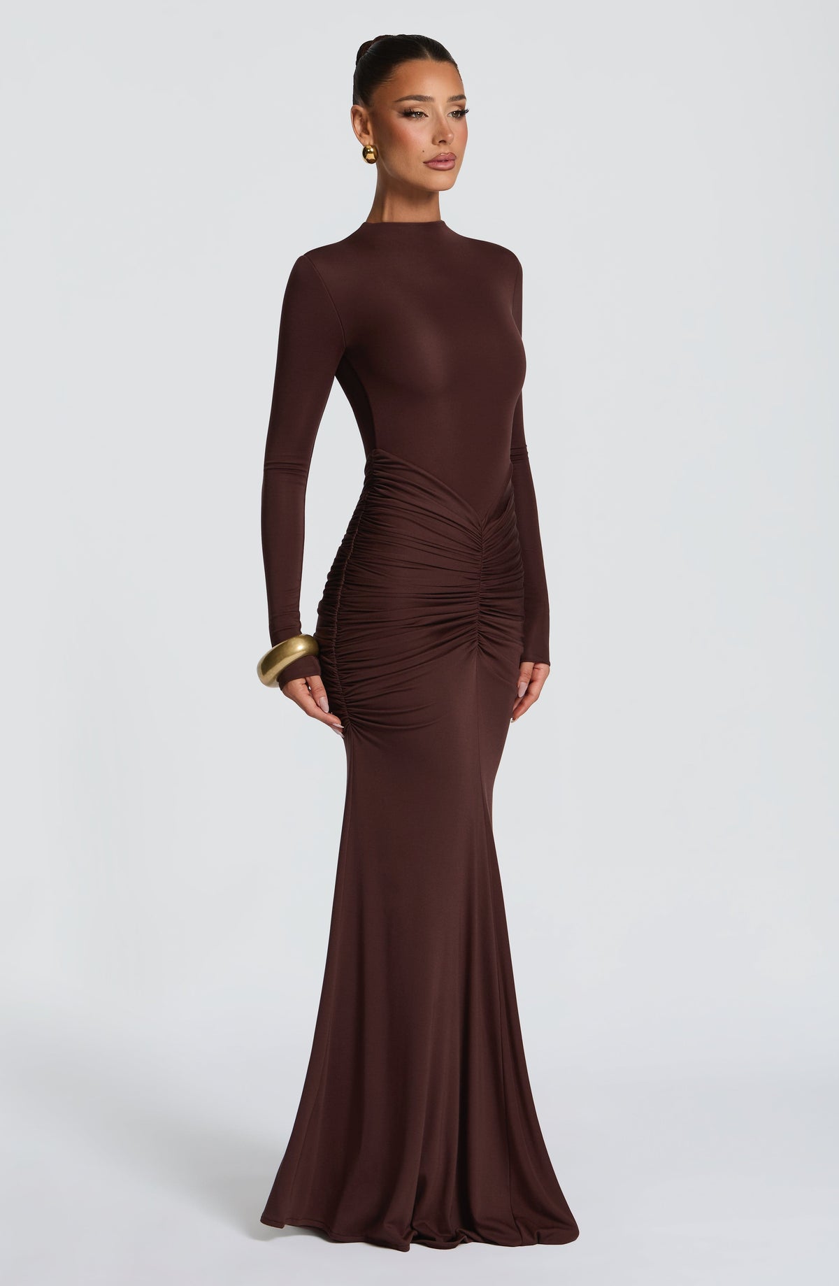 Robe longue Oriane — Prune — vue 2