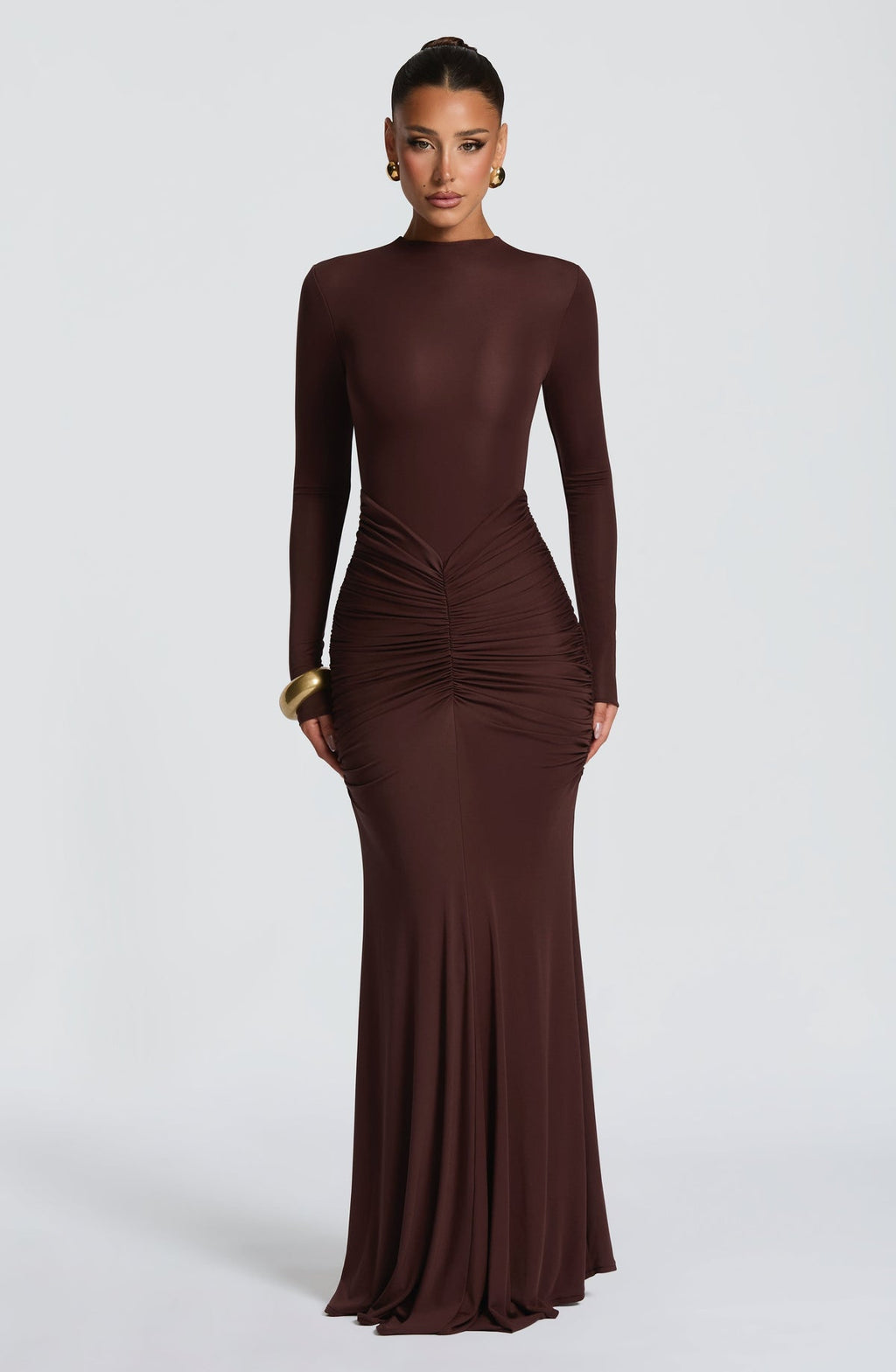 Robe longue Oriane — Prune