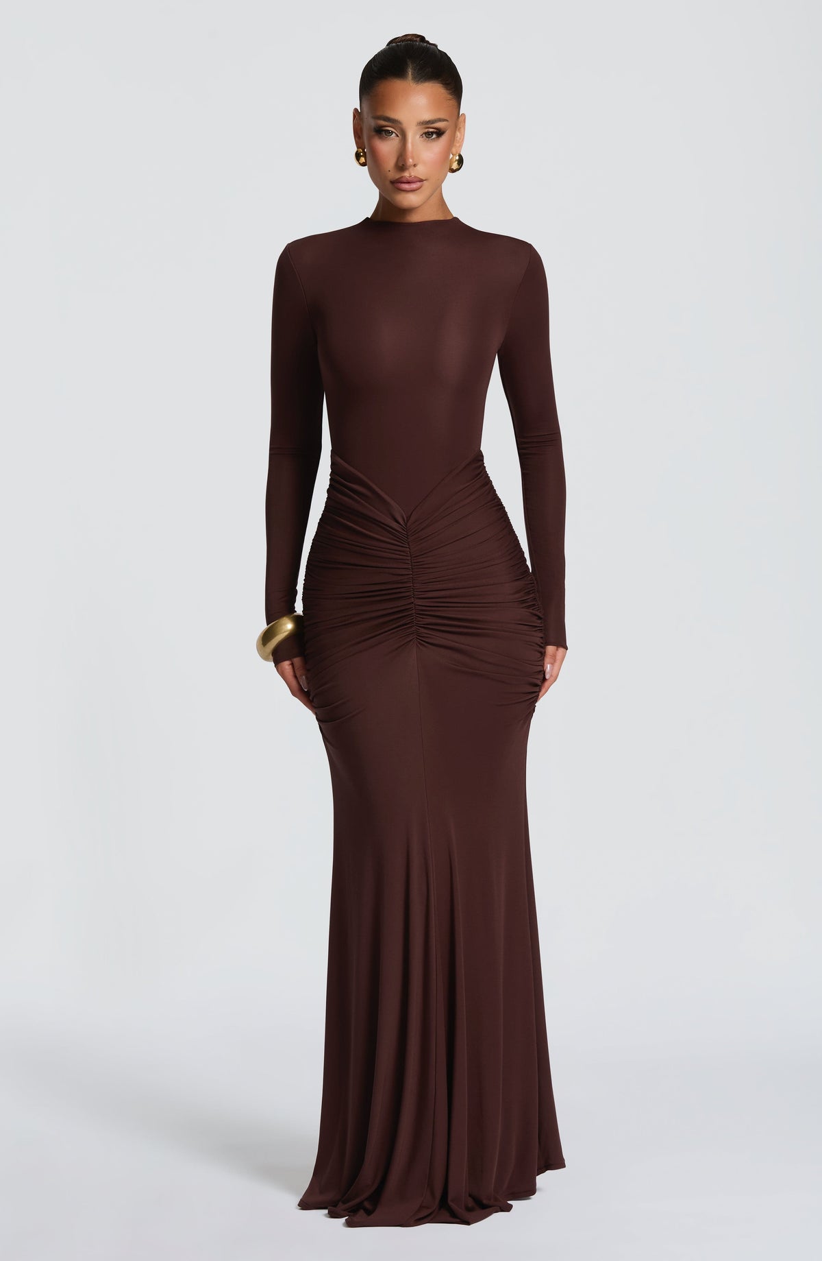 Robe longue Oriane — Prune