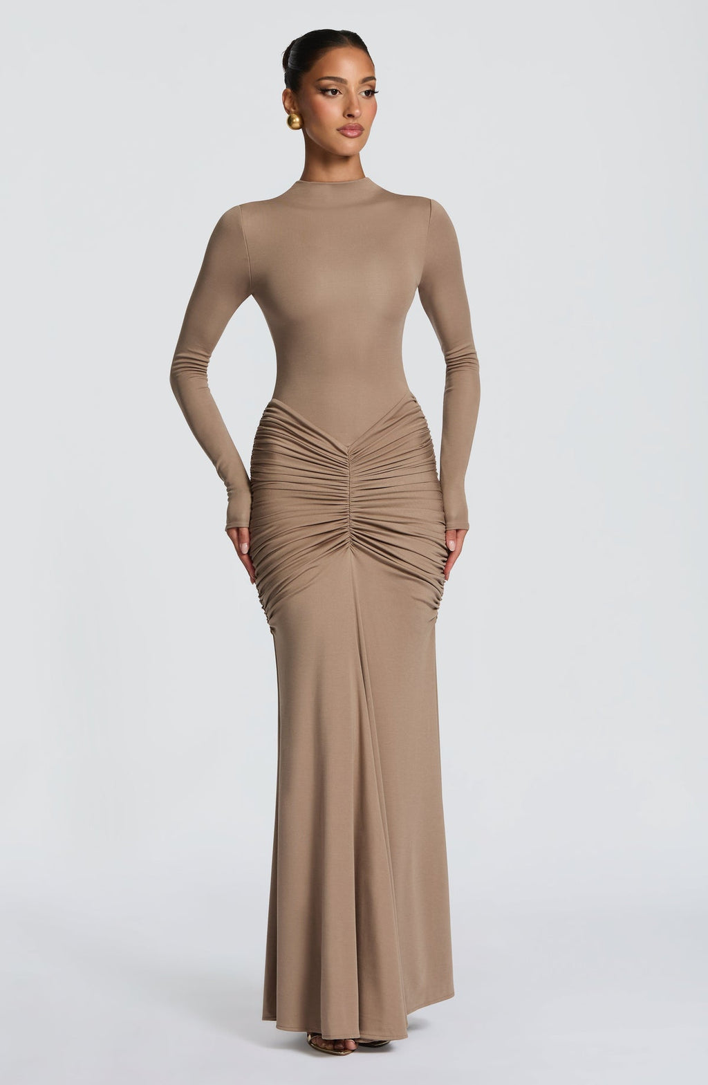 Robe longue Oriane — Stone — vue 5