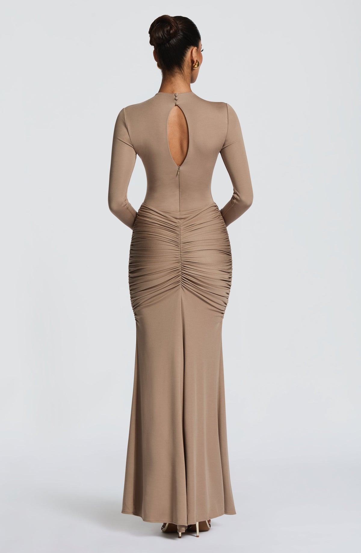 Robe longue Oriane — Stone — vue 3