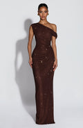 Robe longue Ottilie — Prune