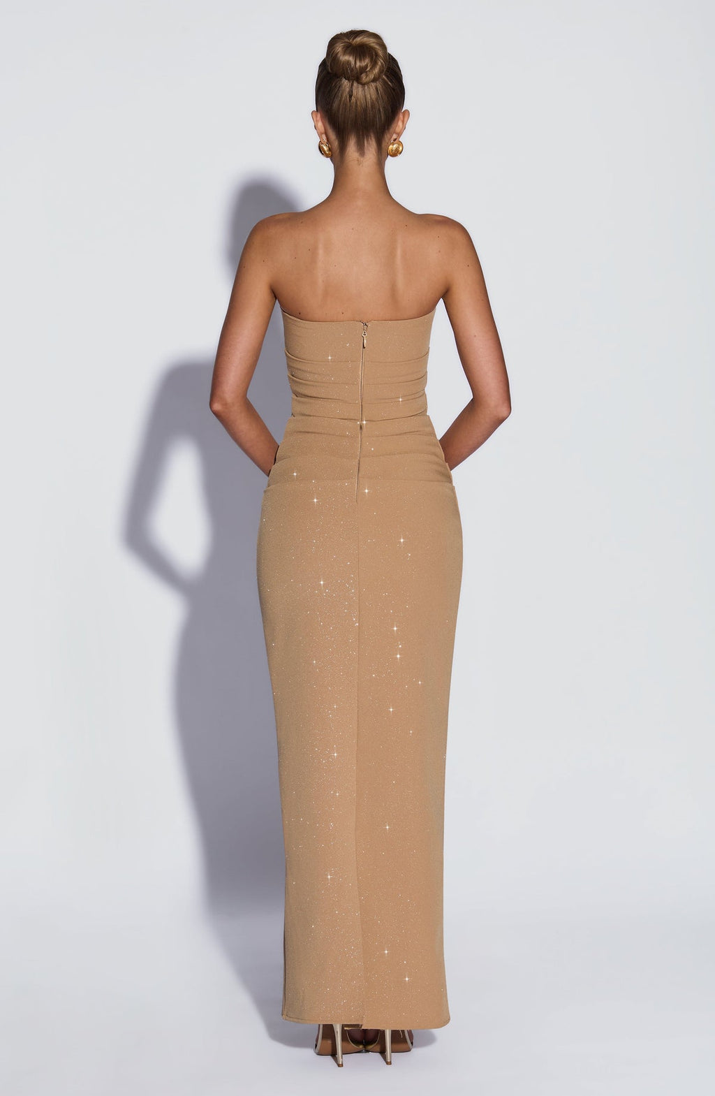 Robe longue Pandra — Doré scintillant — vue 4
