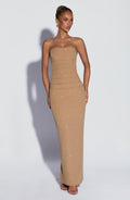 Robe longue Pandra — Doré scintillant