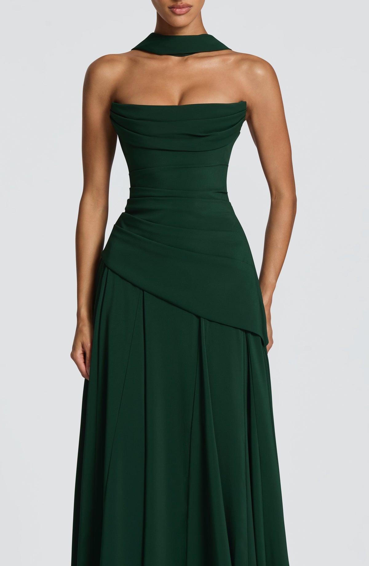 Robe longue Patricia — Émeraude — vue 5